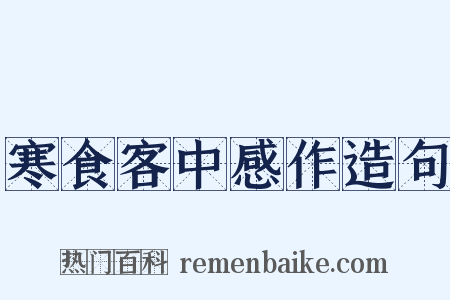 寒食客中感作造句是什么意思的图片